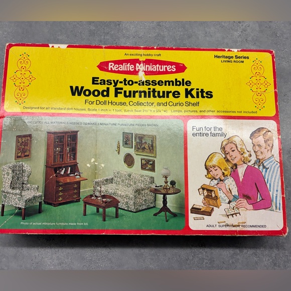 Other - 1:12 scale miniature living room furniture kits.